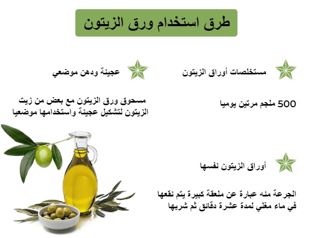 طرق استخدام ورق الزيتون	