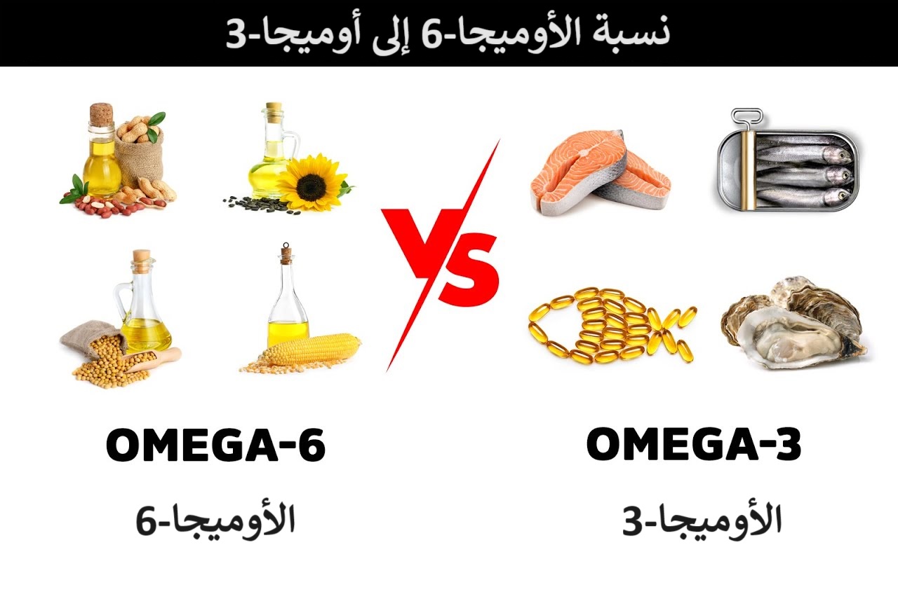 نسبة الأوميجا-6 إلى أوميجا-3	