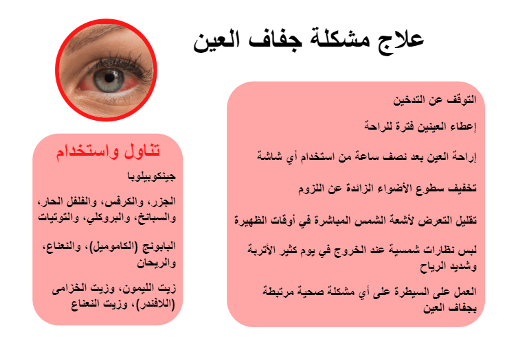 علاج مشكلة جفاف العين