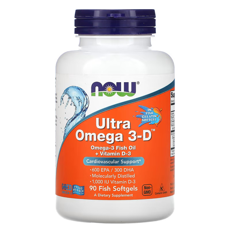 NOW Foods, Ultra Omega 3-D, 600 EPA / 300 DHA